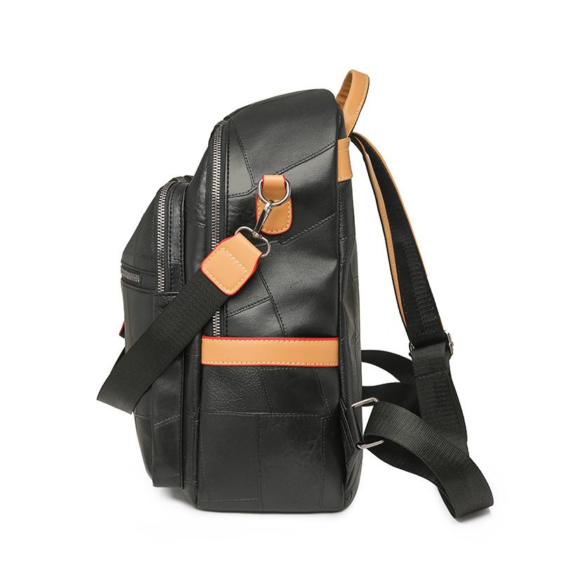 Zaino da donna color block, borsa a spalla multifunzionale, zaino da viaggio multiuso