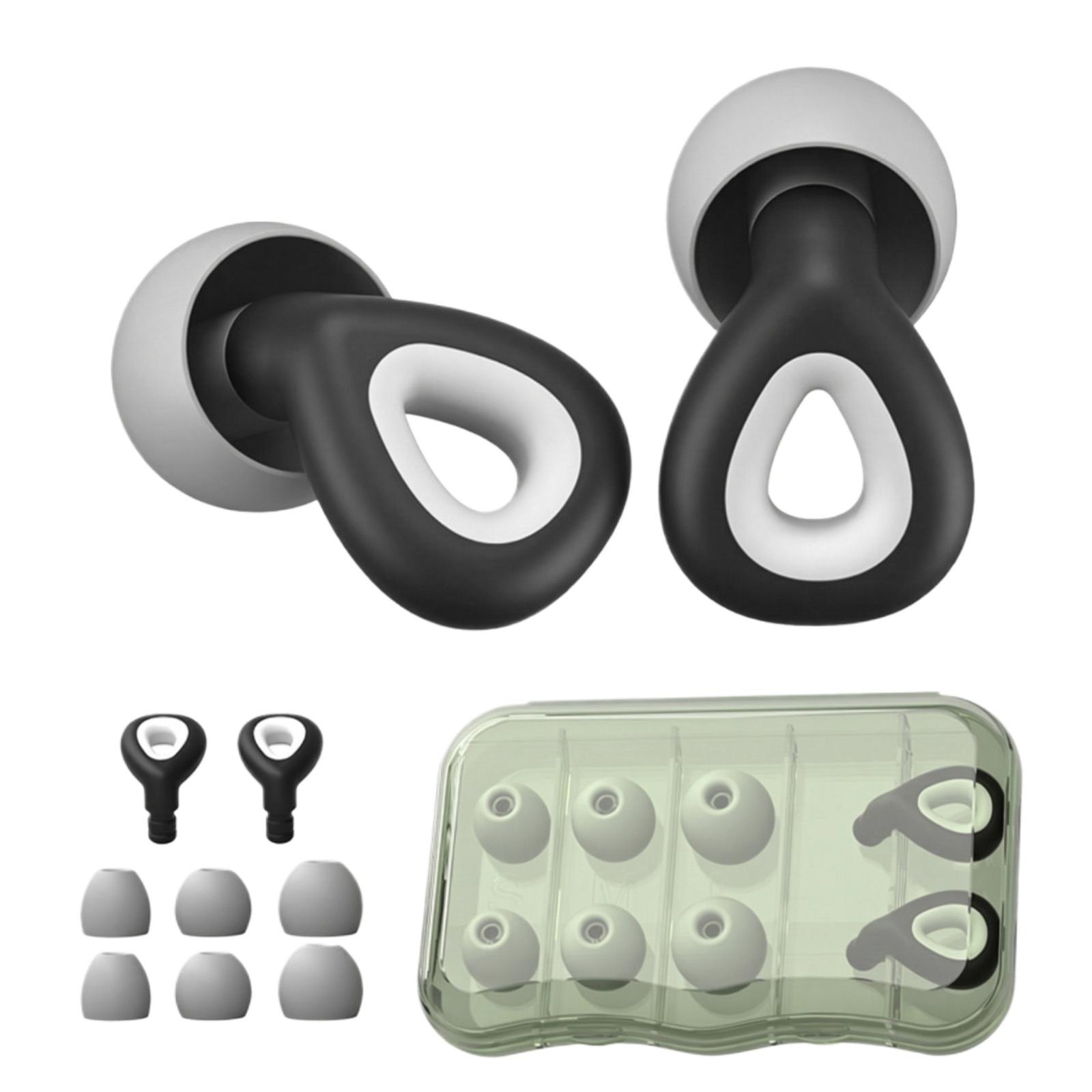 

Silicone Noise Reducing Earplugs Soft Reusable Ear Plugs For Sleep Study One Size
