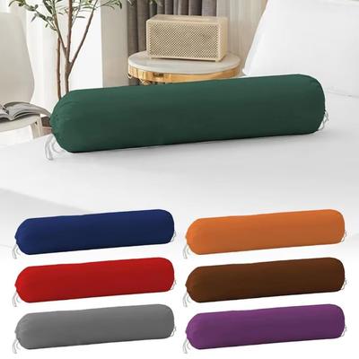 Solid Color Cylindrical Pillowcase 106x35cm Washable Bolster Pillowslip Long Durable Headrest Pillow Cover Household