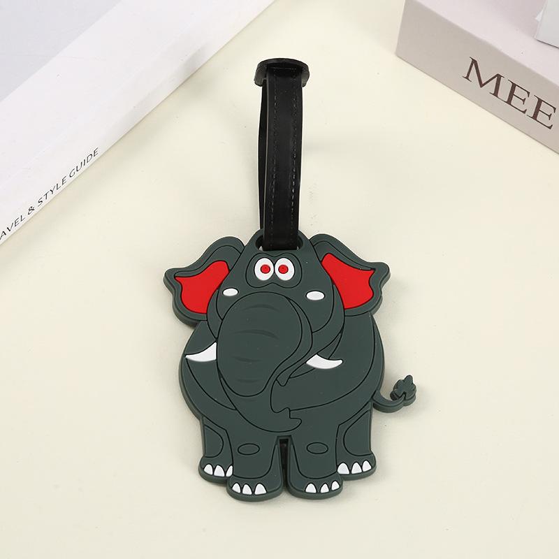 Cartoon Animal Silicone Luggage Tags Creative Cute Luggage Tag Suitcase Tag Anti Loss Hanging Small Pendant Travel Accessories