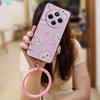 Youth Protective Phone Case For Redmi 14C 4G/14R 5G/A3 Pro 4G/POCO C75 Bracelet Dirt-resistant Solid Color Cartoon Cute