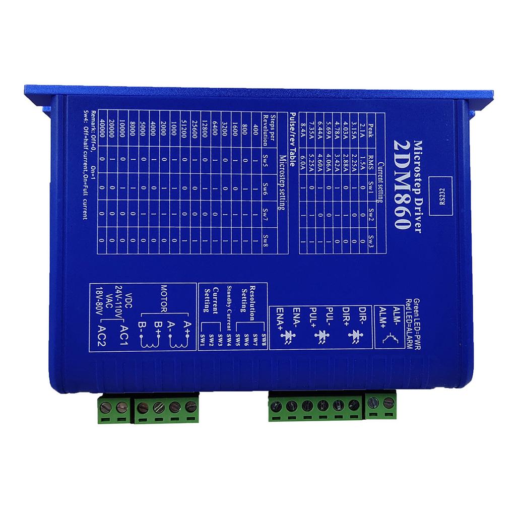2DM860 Stepper Motor Driver Controller Microstep Controller Engraving Machine Systems 2 Phase Stepper Motor Driver