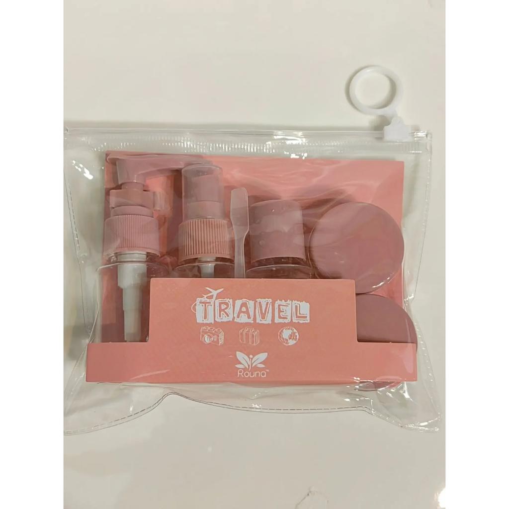 6 ks/sada Cestovní lahvičky Sprejová lahvička Prázdná lahvička na šampon Mini kelímek na pleťový krém Průhledná nádobka Cestovní nezbytnosti