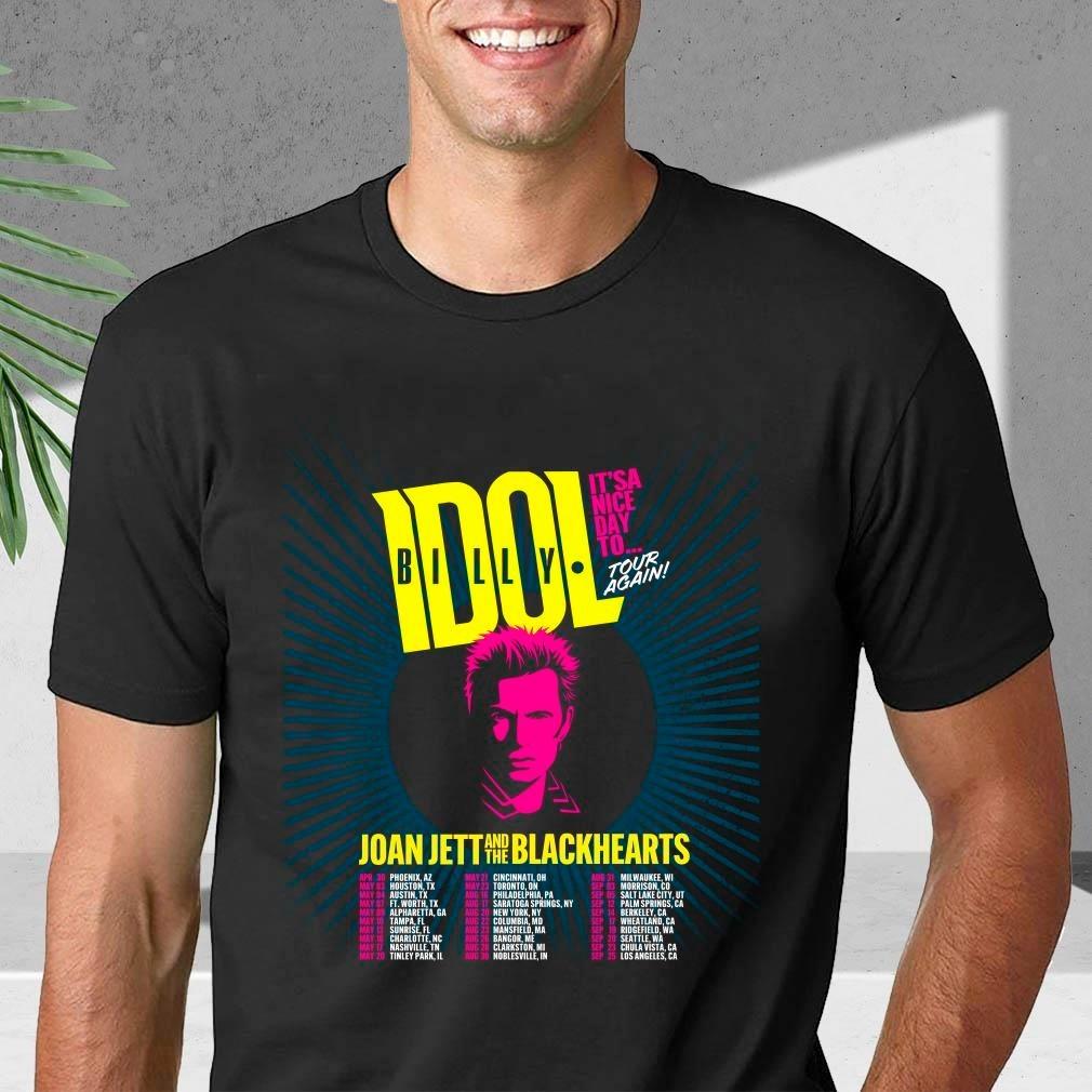 Billy Idol Tour Unisex Black Shirt S-3XL Q3894 XXXL