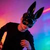 Bunny Girl Masque Bunny Ears Halloween Bunny Masque with Long Rabbit Ears Half Face Masquerade Mask Cosplay Party Costume for Bi