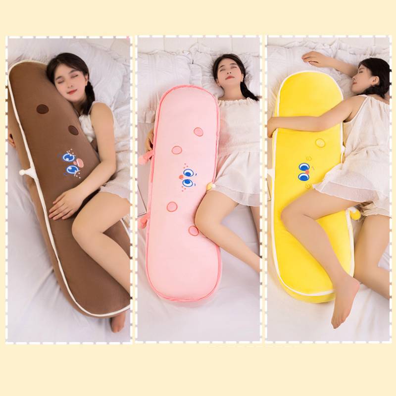Long Dopamine Cheese Plush Toy Cute Cartoon Girl Sleeping Pillow Doll Cushion