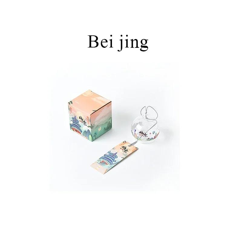 New Japanese Wind Chimes Handmade Glass Home Decoration Pendant Good Luck Wind Chimes Cartoon Cat Sakura Garden Window Bell Gift