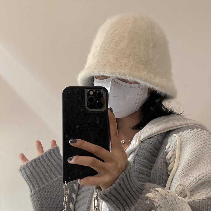 Fisherman's Hat Shows Off Her Face Without Makeup and Is Versatile and Warm To Cover Her Face Japanese Hairy Pot Hat