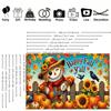 1pc happy autumn background fabric banner suitable for autumn decoration supplies anniversaries holiday celebrations