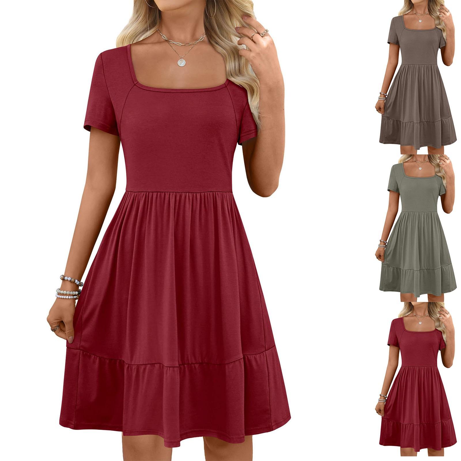 

Women s Spring And Summer Casual Dresses L рожевий