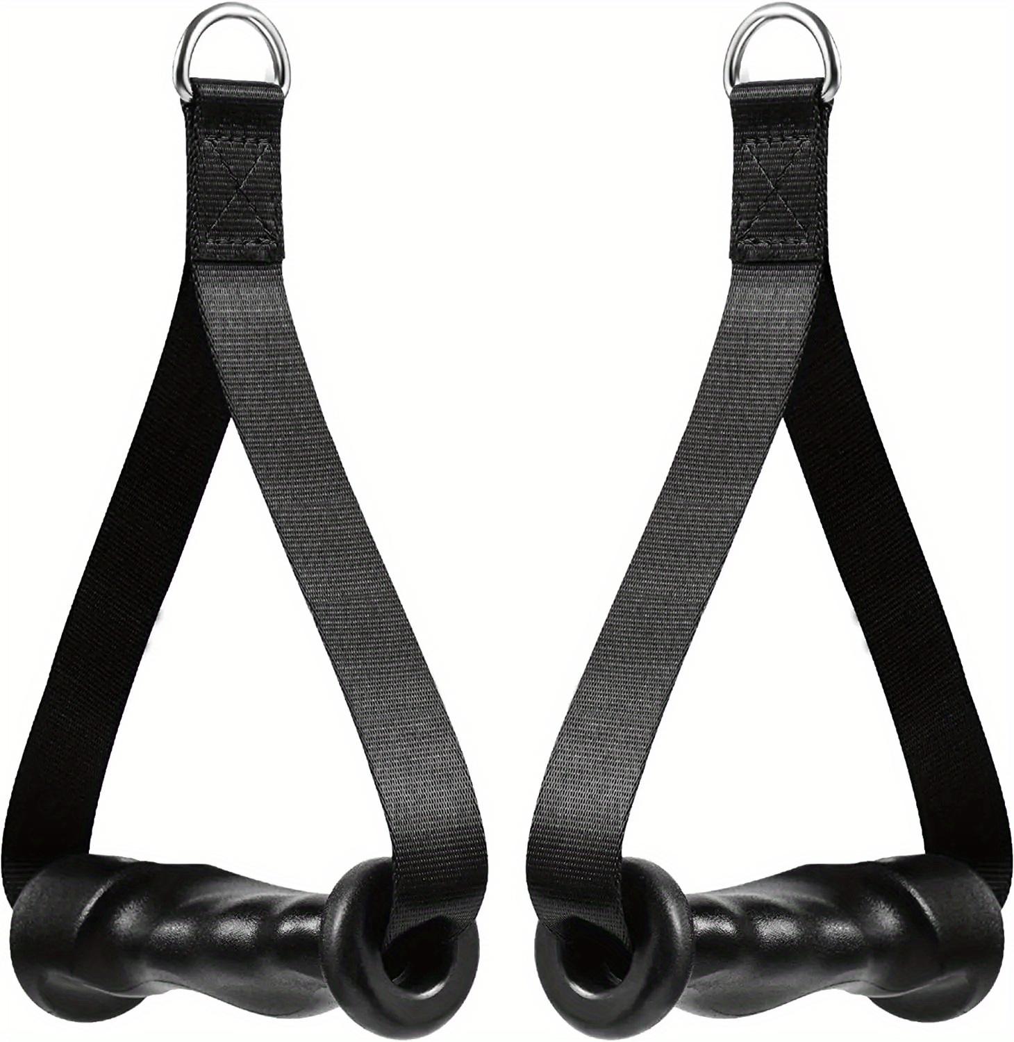 

1 Pair PUMPMUSCLE Ergonomic Heavy-Duty Handles for Cable Machines - Black PP Material, Ideal for Resistance Bands, Pull Downs