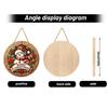Christmas Wooden Hanging Sign with and Snowman - Holiday Door Decoration Ornament for Home