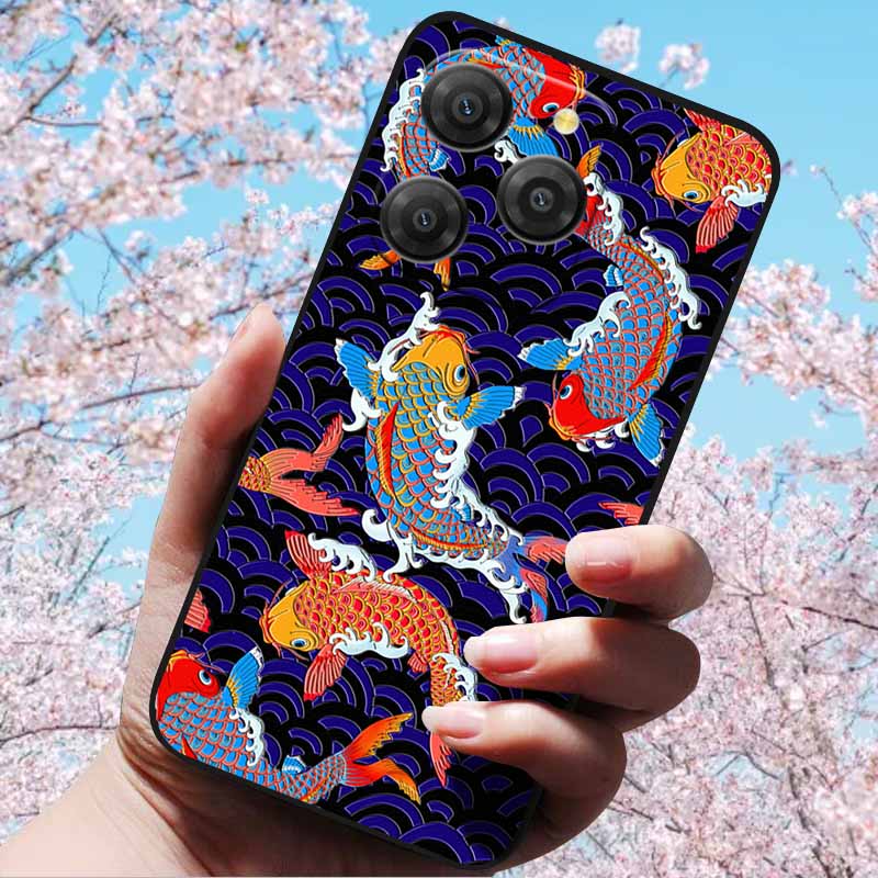 For Blackview Shark 9 5G Cases 3D Relief Flower Emboss Soft Silicone For Blackview Shark 9 5G 3D Cartoon Back Cover Cases Shark9