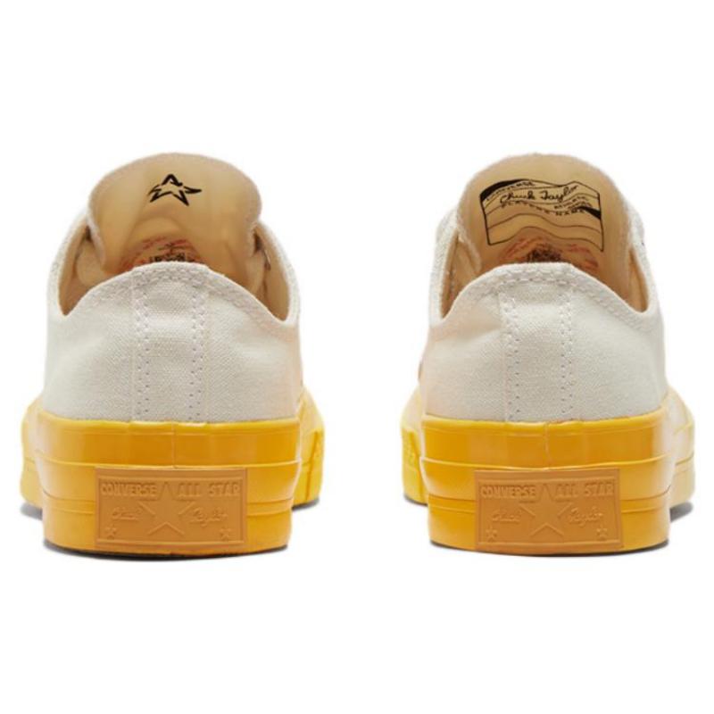 Converse 1970s Chuck Taylor All Star Gradient Non-slip Wear-resistant Wrap Lightweight Low-top Canvas Shoes Women's Off-white Yellow
