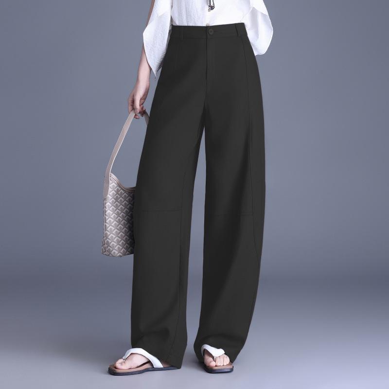 Neuer Eingang Schlankmachende High-Waist Hosen mit Fall - Vielseitiges Schlankes & Weiter Bein Design für Freizeitkleidung