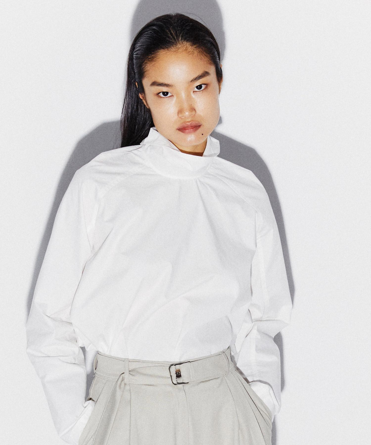 Kimdo High Neck Cotton Shirt White F