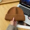 Knitted hat men's autumn and winter big head circumference light board wool hat, ear protection, warm cold hat, retro ruffian melon fur hat women