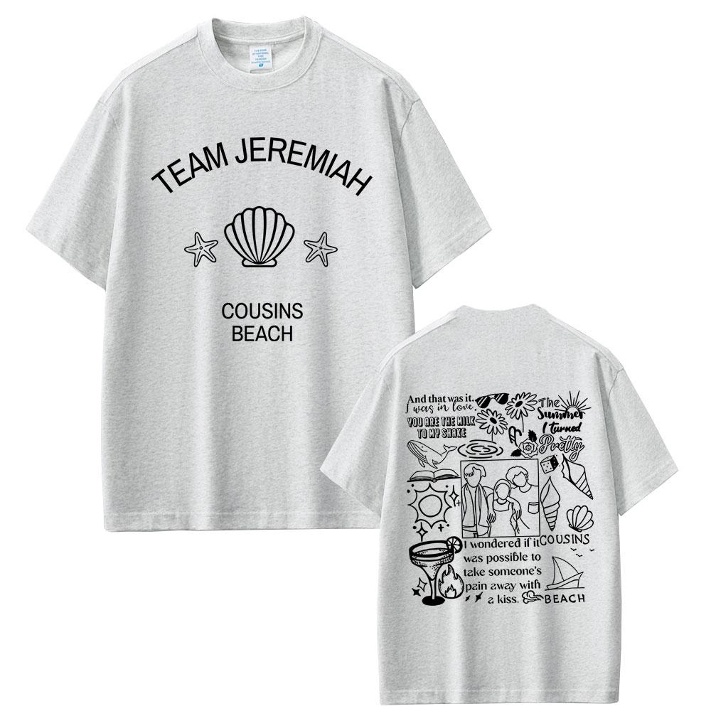 TV Play L'estate in cui sono diventata bella Squadra Jeremiah Cugini Spiaggia Stampa Grafica Maglietta Unisex Donna Casual Cotone Magliette Oversize