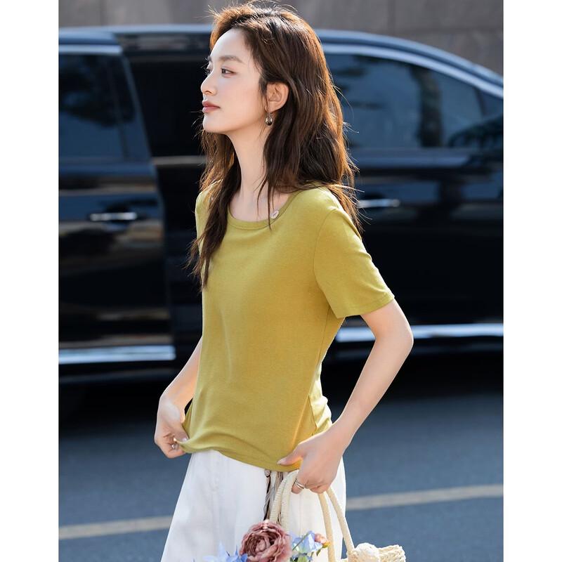 Demana Women's Lyocell-Wool Blend Slim T-shirt