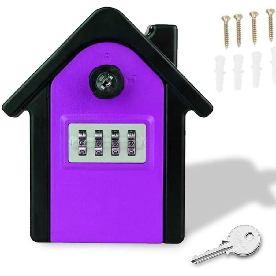 Wall Mounted Key Box with Digital Code and Emergency Key Black