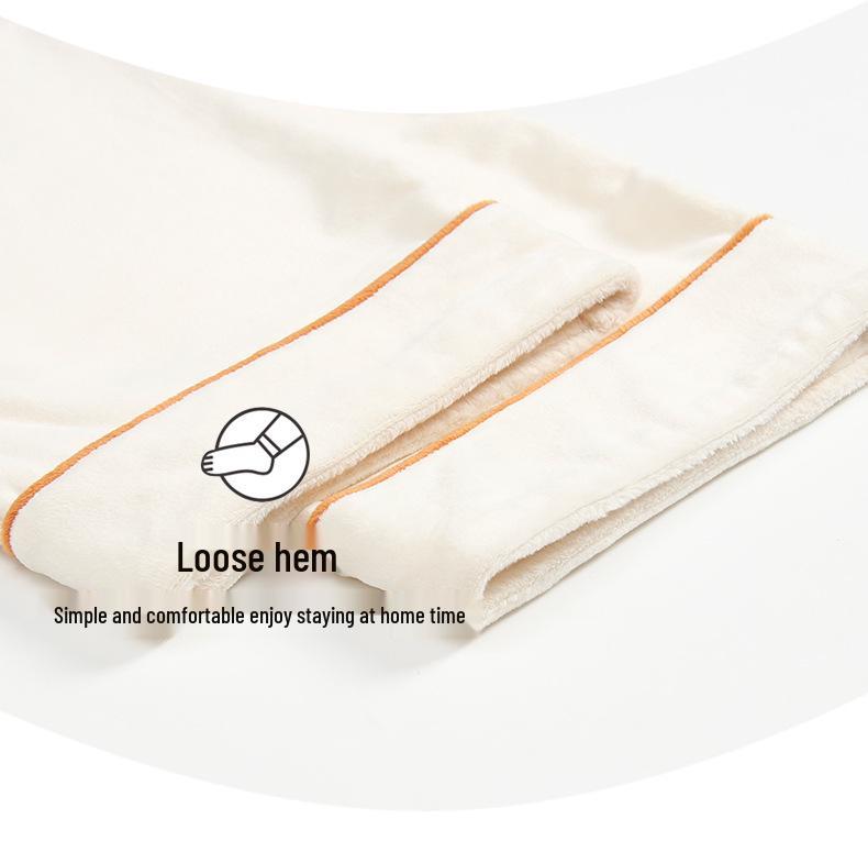 Autumn/Winter Couple Pajamas: Coral and Flannel Fleece Homewear Set for Men and Women