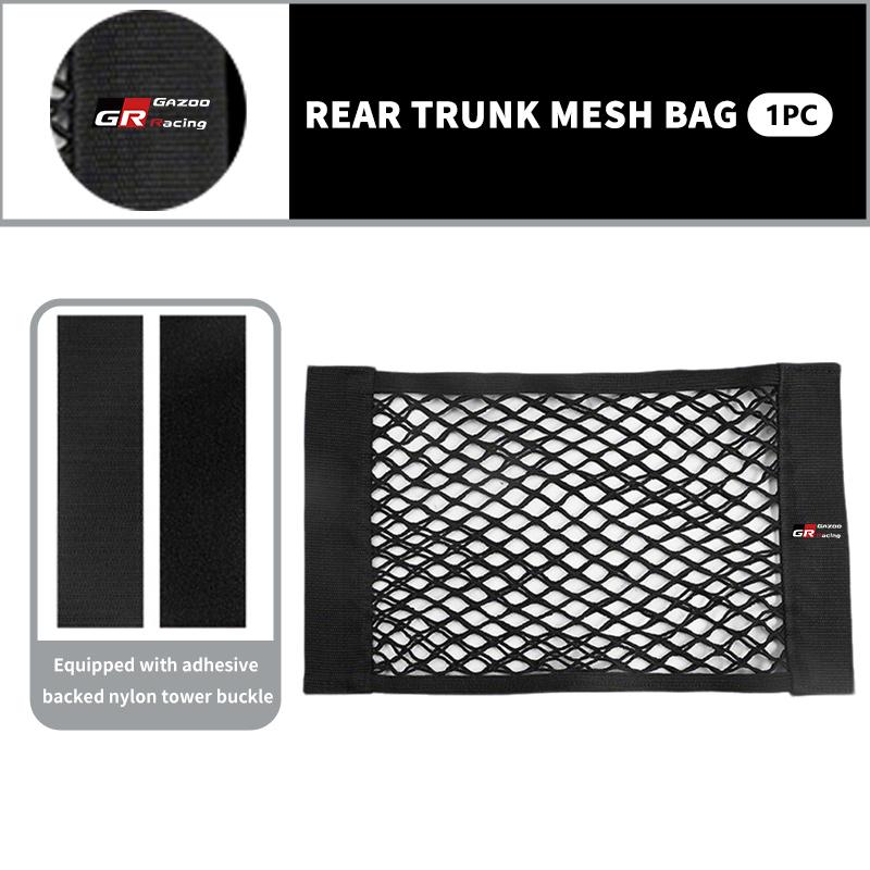 For S1 Car Rear Trunk Net Mesh Elastic Nylon Back Cargo Storage Organizer Holder Auto Accessories GR MN Corolla Yaris Aygo JH0