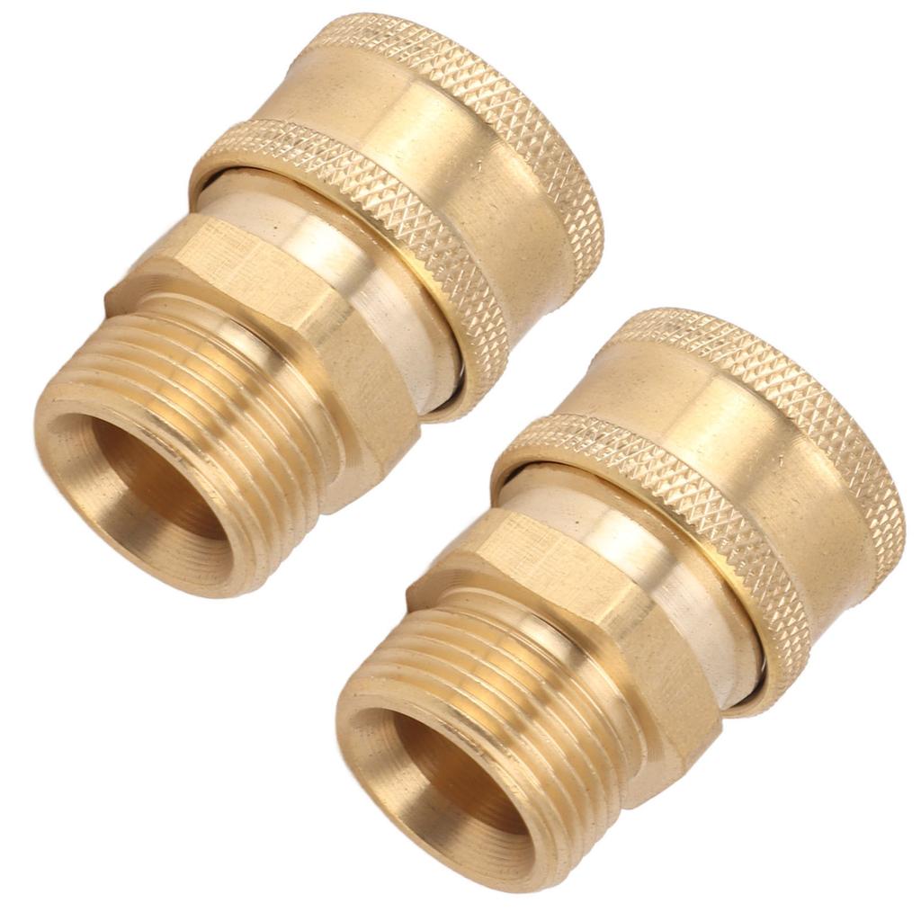 2Pcs Pure Copper M22 High Pressure Washer Fitting Adapter 3/8 Inch NPT Female To M22 Male Adapter