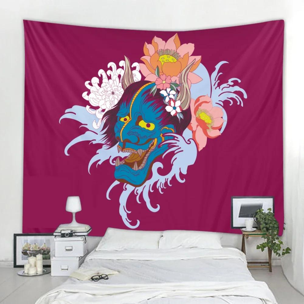 Devil Psychedelic Scene Tapestry Mandala Home Decor Art Tapestry Hippie Boho Tarot Pretty Room Wall Decor