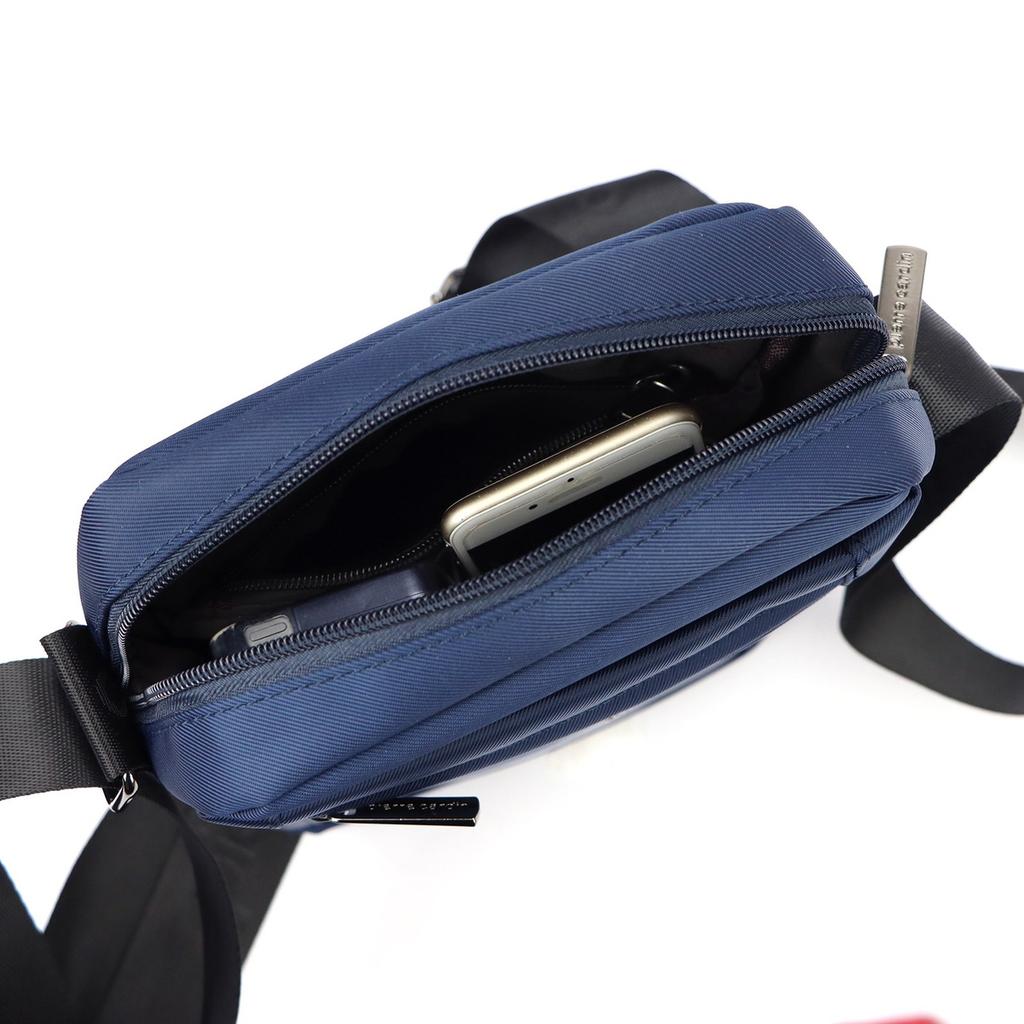 Saszetka męska na ramię z poliestru Pierre Cardin