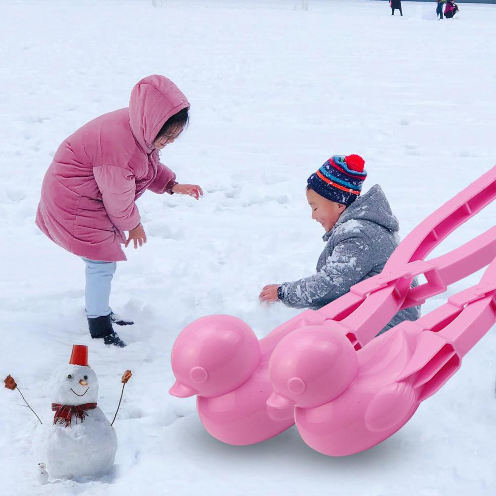 Snowball Clamp Lovely Anti-Deformed Interesting Burr-Free Curiosity Multicolor Duck Shape Winter Small Snow Clip For Outdoor