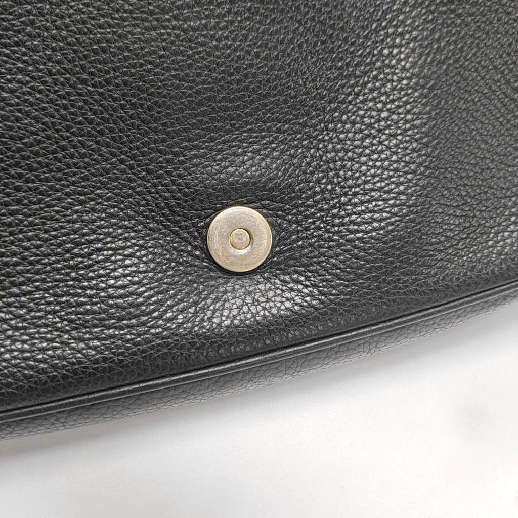 [Gebraucht] Geprägtes Logo Kette Quaste Leder Crossbody Umhängetasche - Gut #FU4MSI