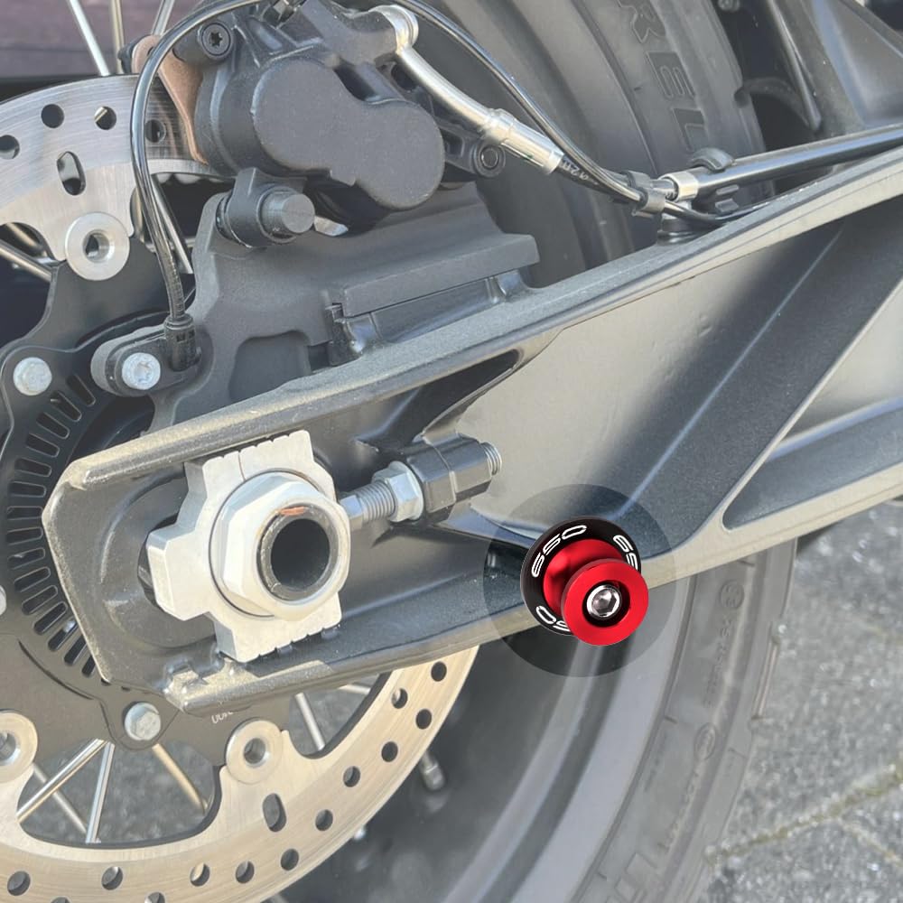 MotHeartCNC M8 Stand Hook for 650 2017-2024 Paddock Stand Hook Swing Arm Hook Spool Bobbin M8 650 Parts (Red)