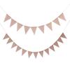 Linen Bunting Banner with 48pcs Flags Wedding Party Holiday Celebration DIY Decoration