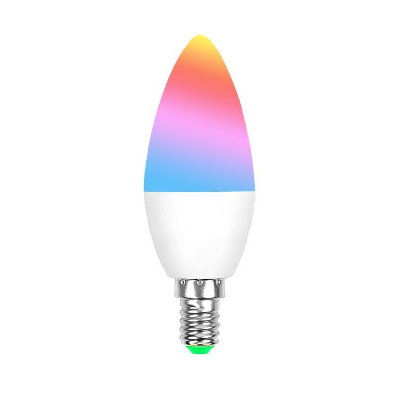 WiFi RGBCW Smart Candle Lamp, E14 Base, Alexa-Enabled Desk Light