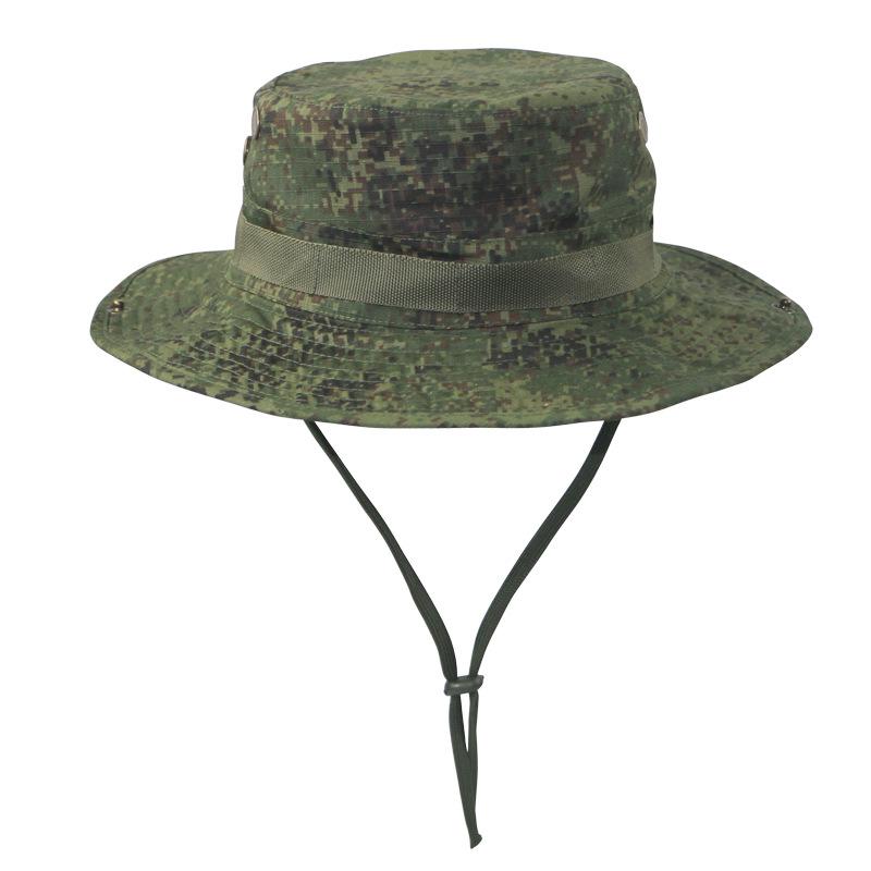 Men's Camouflage Bucket Hat Set: Multifunctional, Breathable, Sun-Protective Fishing Hat with Round Brim.