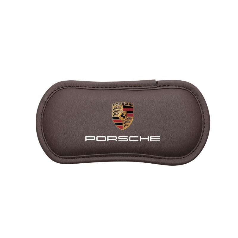 1Pcs Leather Car Pillow Car Knee Pad Elastic Memory Foam Leg Pad For Porsche 911 918 928 944 968 Boxster Cayenne Macan Panamera