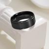 European and American Jewelry Men's Matte Black Plated Simple Fashion Ring