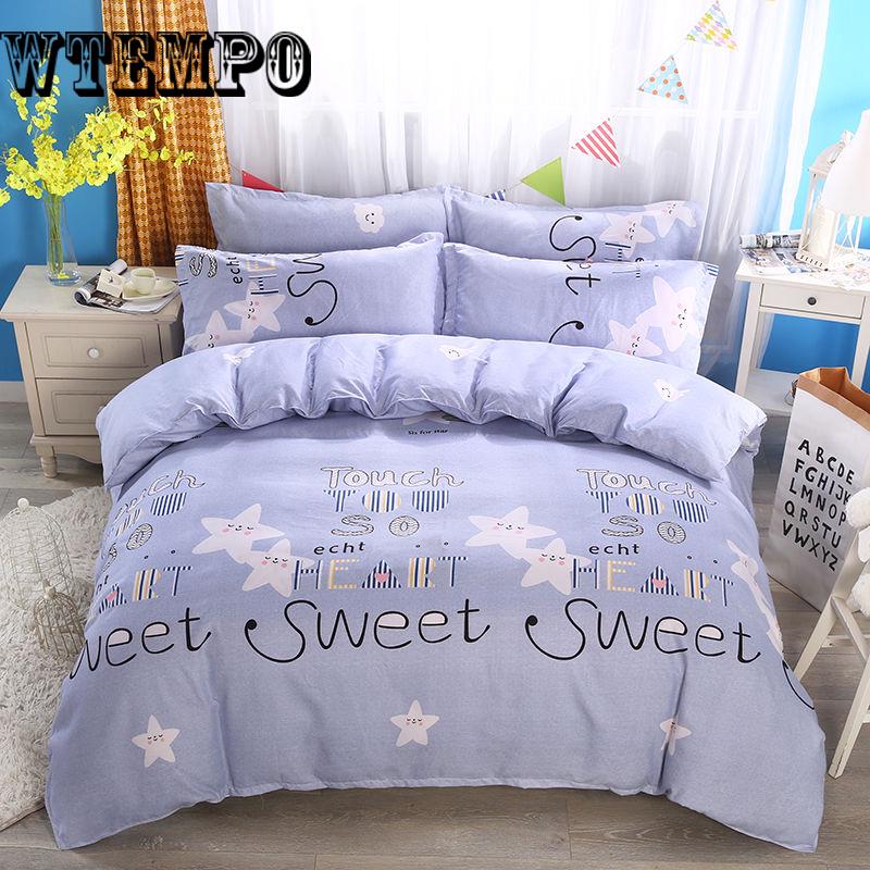 Buy Bed Linen Set Multicolor Bedding Set for Girls Twin Size Quilt Cover Bedding Sheet at