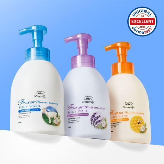 Leivy Foam Body Wash 750ml 3 Types (Goat Milk/Lavender/Royal Jelly)