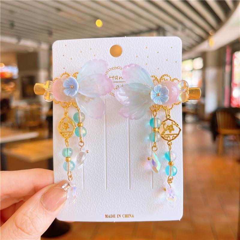 Antyczna zawieszka z frędzlami, spinka do włosów, akcesoria dziewczęce