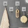 5/8PCS No Punching Self-adhesive Hook Stainless Steel Door Behind Hook Sticky Hook  Home