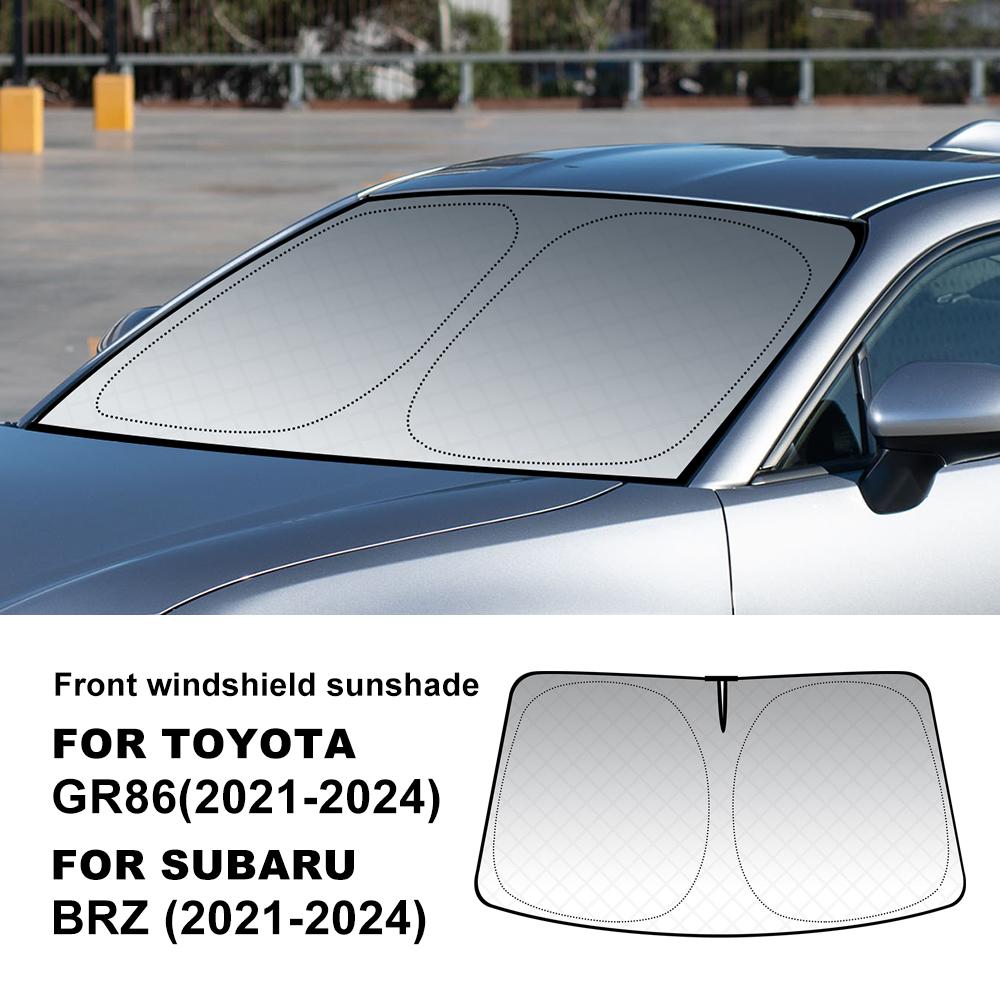 Car Windshield Sun Visor For Subaru BRZ ZD8 2021 2022 2023 2024 2025 2026 Toyota ZN8 GR86 Front Rear Foldable Sunshade UV Visor.