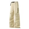 Unisex American High Street Parachute Pants: Summer Thin, Casual, Straight-Leg Outdoor Sports Wear for Men & Women.