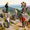 1:87 Scale Figures Dioramas Miniature Rock Climbing Figurines Resin Texture for Dioramas Display and Home Decoration