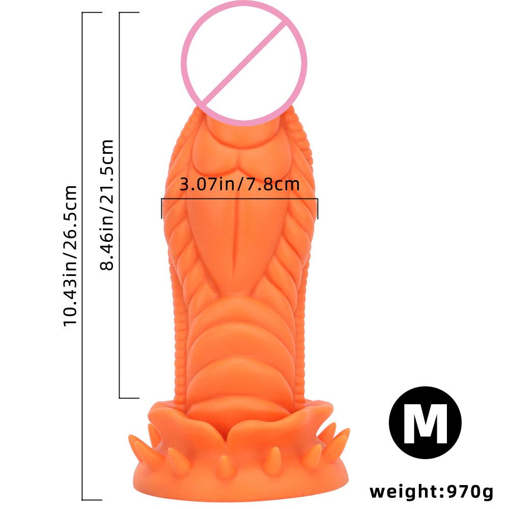 Super Large Liquid Silicone Egg Soft Anal Expansion Trainer with Irregular Large Anal Plug and Large Penis SM