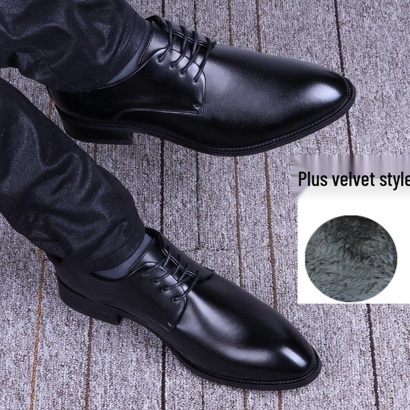 Men's Summer Business Formal Leather Shoes with Inner Height Increase - British Korean Style, Lace-up, Casual Trend.