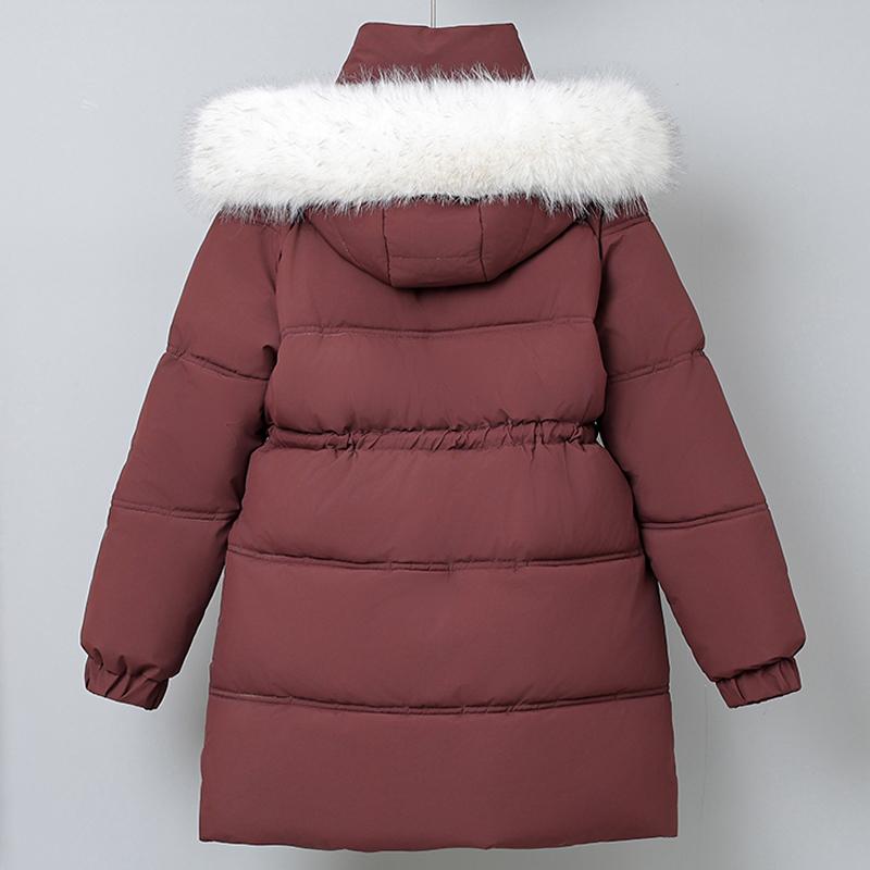 Fashion Winter Coats Woman Long Parkas Hooded Faux Fur Collar Thick Warm Women's Jackets