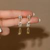 Ladies' fashionable design water droplet earrings Zircon suitable for dates, parties, holidays, gifts