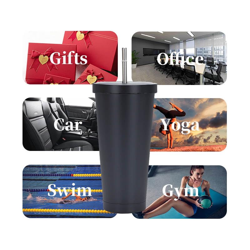 Stainless Steel Coffee Cup with Lid Straw Reusable Espresso Cups,Insulated Hot/Clod Double Wall Drink for Iced Americano,Gifts