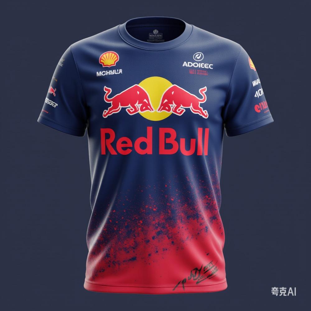 

2025 Нова чоловіча футболка з коротким рукавом Red Bull з принтом Red Bull Harajuku Повсякденний тренд Костюм для бездоріжжя Red Bull 5XL